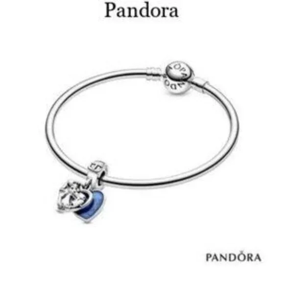 Pandora Disney Lady and the Tramp Heart Dangle Charm - Picture 2 of 5
